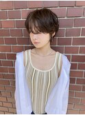大人ショートボブ丸みショートカットマッシュショート前髪あり