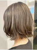 切りっぱなしボブ×グレージュカラー【中村隆寛】