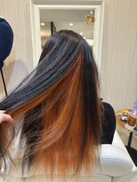 クラウン ヘア ラウンジ(CROWN hair lounge)&nbsp;【クラウン】20代30代40代　インナーブリーチ×オレンジカラー