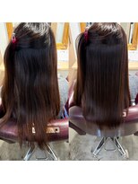 トムヘアーデザイン 楠葉店(TOM HAIR DESIGN) 艶髪/艶髪ストレート/髪質改善ストレート/縮毛矯正