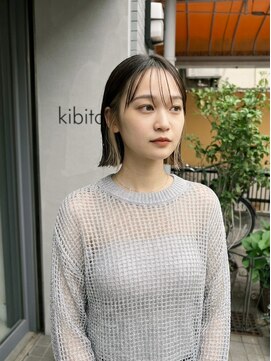 キビト(kibito) 新宿若松河田曙橋牛込柳町インナーカラー外ハネボブ20代30代