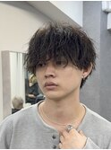 波巻きツイストシャドウパーマ×ラウンドマッシュ