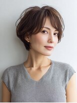 ハーツ 青山表参道店(Heart's) 白髪ぼかし脱白髪染め似合わせショートボブ40代50代60代