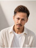 大人の韓国メンズ　アップバングショート