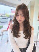 ヘアメイク シュシュ(Hair make chou chou) フォワード巻き ブラウンベージュ 髪質改善 レイヤー