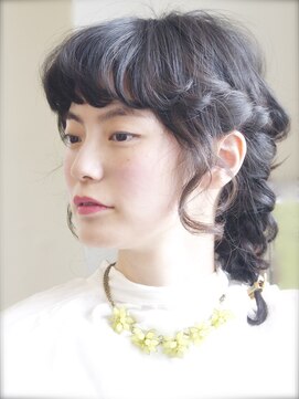 ユノ(juno) 【Lepes】ミディアムヘアアレンジ☆おしゃれな編み込みアレンジ