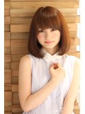 ナチュラルストレートのミディアムヘアスタイル☆