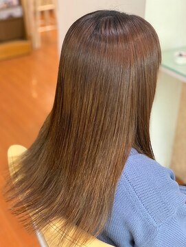 アークスヘアー オレンジアッシュヘルシーレイヤーダメージレスストレート