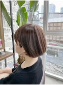 40代白髪ぼかしハイライト耳かけボブ【Ruufus恵比寿渋谷】31578
