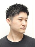 刈り上げツーブロックベリーショート/イケイケビジネスマン/黒髪