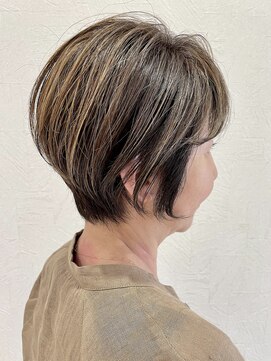 40代50代女性の大人かわいいボブ カーキグレージュ 稲毛 L ジェービーヘア 稲毛 Jb Hair のヘアカタログ ホットペッパービューティー