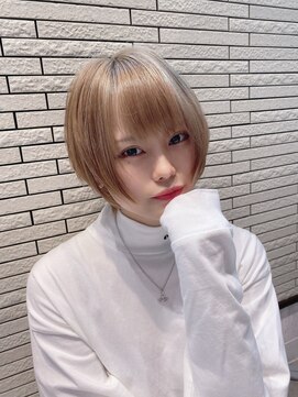 リアイス(Re:ICE) ミニウルフ/くすみブルー/流れるレイヤー/インナーハイライト