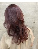 秋に向けて、透明感あるボルドカラー　近鉄八尾　髪質改善