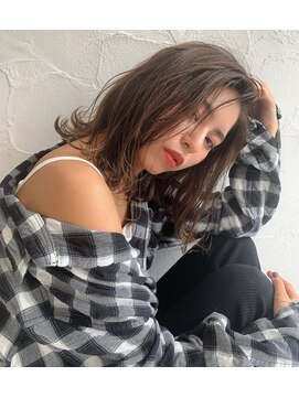 アンジェリカラボ 梅田店(ANGELICA LABO) ラフ巻きミディアムスタイル