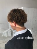 ブリーチパーマ波巻きスパイラル