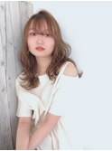 ショコラアッシュ/ヘルシースタイル/ふんわりカール/金髪ボブ