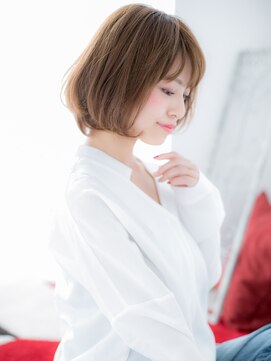 スペース 海浜幕張(spes) 海浜幕張/髪質改善/斜めバング×シルキーベージュふんわりボブd