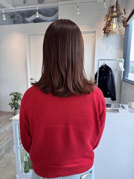 ロカ 表参道(loka) ピンクブラウン/外ハネ[表参道/ブリーチ/ハイライト]Mai