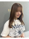 ブリーチなしベージュカラー×インナーカラー