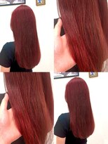 ロックス バイ マグ 松本(rocks BY MAG)&nbsp;イエベ20代30代ブリーチなしダブルカラー高発色チェリーレッド