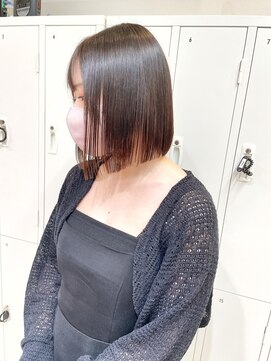 コレット 大宮(collet) 切りっぱなしボブ 髪質改善 縮毛矯正 10代 20代 前髪あり 韓国