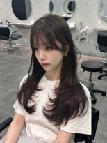 ジーニー 千葉(GENiE) ワンカール韓国レイヤーカット/顔周りカット/グレージュ