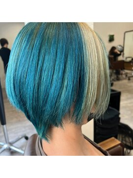 ナンバー エミライ 溝の口(N° emirai) ワンレンボブ前下がりショート内巻きワンカール鎖骨ミディアム