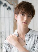 20代30代斜めバング爽やかアースカラーショートY上尾