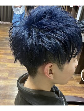 ランソ 成田店(RUNSO) ネイビーカラー×スパイキーショート