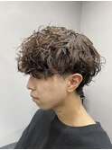 シャドウパーマ 無造作マッシュ