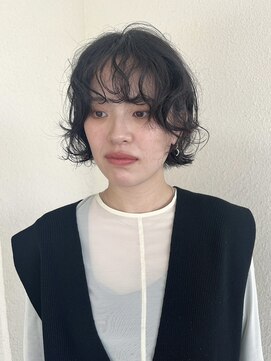 マイル 渋谷(mile) 【SATSUKI】ボブレイヤー/暗髪ニュアンスパーマ