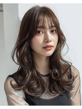 オンク 新宿(onk) 黒髪/グレーベージュ/レイヤーロング/前髪パーマ[新宿駅]