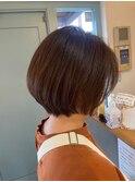 襟足すっきり丸みショートボブ