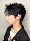 【NARE NOE】韓国風カルマヘア＋ブルーブラック