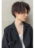 メンズアップバング×束感ショートマッシュ