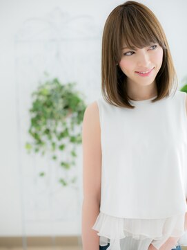 レアワンハナレ センター北美容院(lea/1 HANARE) センター北/髪質改善/ペールベージュ×ストレートロングボブa
