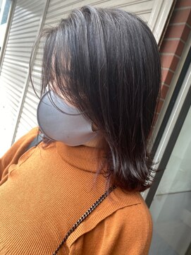 ハサミバイアトリエナガノ 千葉(8sami by atelier nagano) デザインカラー/レイヤーカット/ウエットヘア/オリーブベージュ