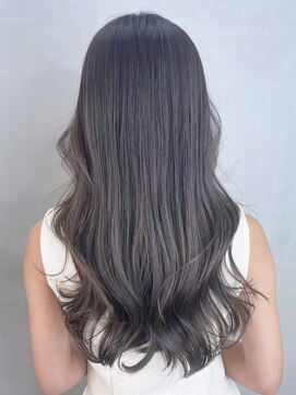 アイティーバイアルバム 八王子店(IT by ALBUM) グレージュロング_斜めバンググレージュカラー_ba421311