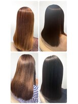 美容室フルール&nbsp;20代30代40代ピンクアッシュ髪質改善カラー艶感ストレート