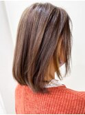 20代30代40代ハイライト大人3Dカラー立体感ミディボブ透明感