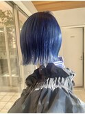 ブルーカラー×ボブ