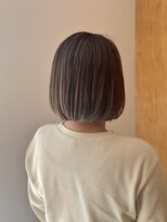 リノア 鵠沼海岸(LINOA)&nbsp;デザインカラー/レイヤーカット/ウェットヘア/オリーブベージュ