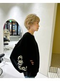 ブロンドマッシュショート