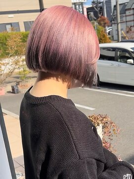 ヘアーアンドエステ ハラダ 滝ノ水店(Hair&Esthe Harada) ペールピンク× ブラック