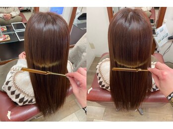 フォーカス 南柏店(FOCUS)の写真/【南柏駅1分】美髪＆艶を叶える『オイルストレート』で縮毛のイメージを払拭！ごわつかない手触りを実感♪
