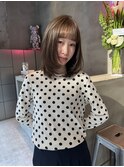 ダブルカラー無し透明感カラー　レイヤーカット