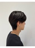韓国マッシュスペインカールスパイキーショートブルーブラック