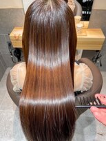 サロンジオ 本厚木(salon the O's)&nbsp;くびれヘア/アプリコットオレンジ/夏/ハイライトカラー