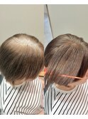白髪ぼかしで透明感カラーに