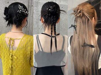 シールエクステ/ヘアセット OM's 栄大須店 【オムズ】の写真/【大須/矢場町】特別な日は可愛いヘアセットで気分を上げる◎誰もが振り向く褒められヘアに♪